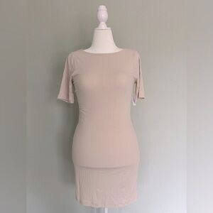 Old Navy Ribbed Low Back Dress Cream Women’s M